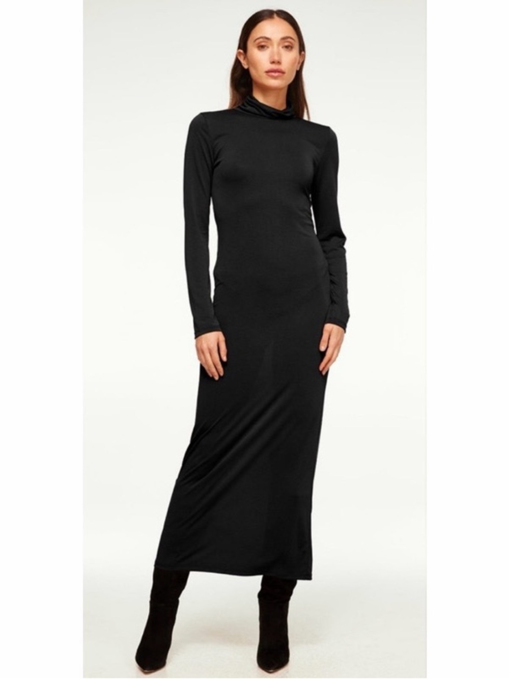 MISA Los Angeles‎ LIV Dress Long Sleeve Mock-neck Midi Women’s Size S